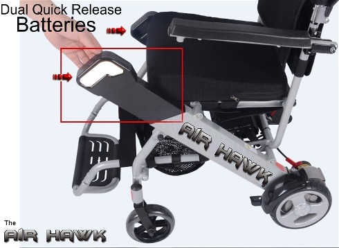 Air Hawk Wheelchair Quick Release Batteries