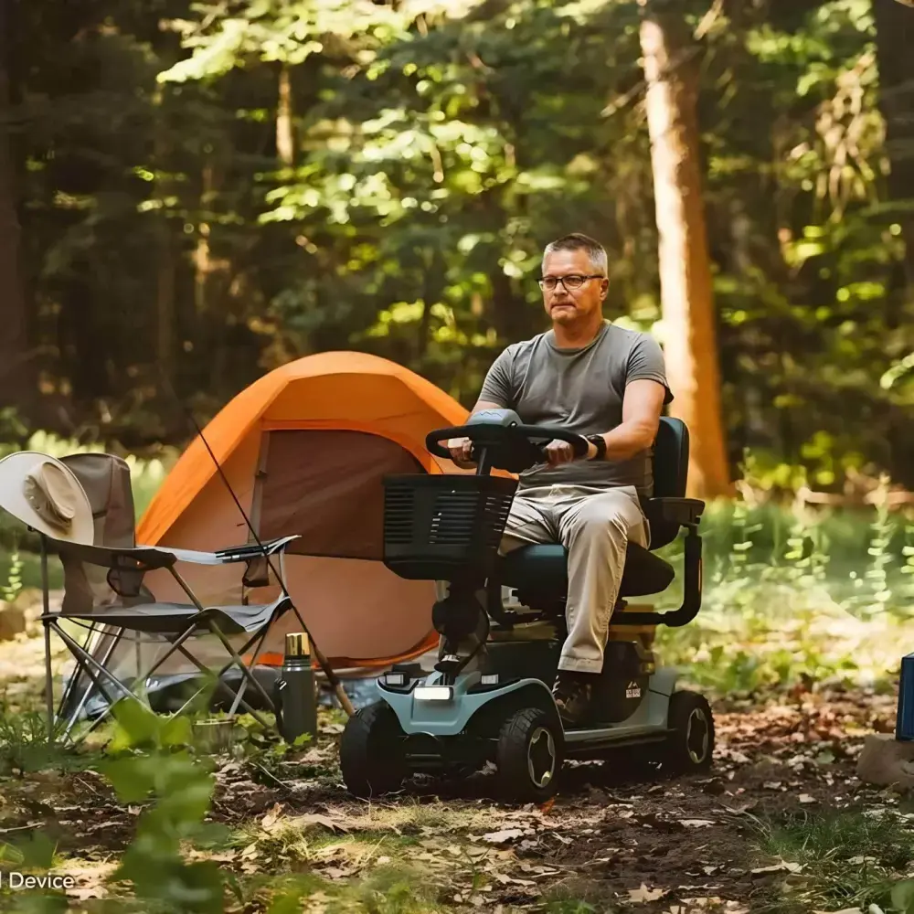 Baja® Bandit 4-Wheel Mobility Scooter on the forresr