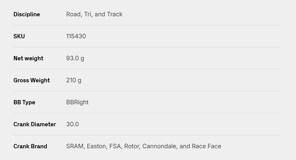 CeramicSpeed - BB ALPHA for BBright 30mm Road detail