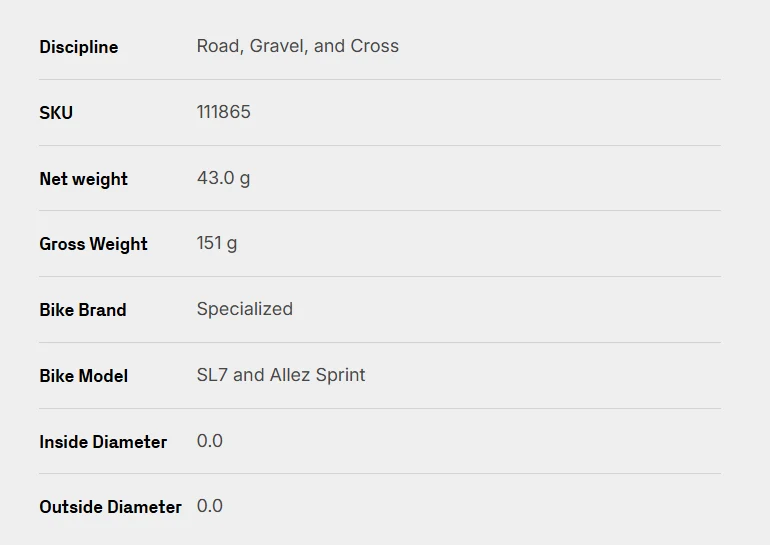 CeramicSpeed - OHD Kit for Specialized SL8, SL7, Allez Sprint detail