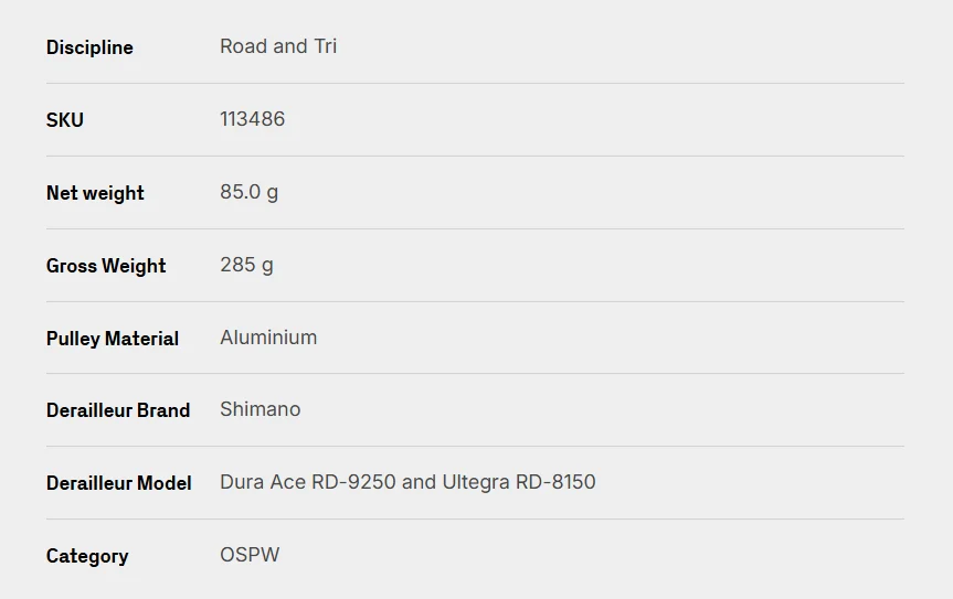 CeramicSpeed - OSPW RS 5-Spoke for Shimano 9250/8150 Black detail