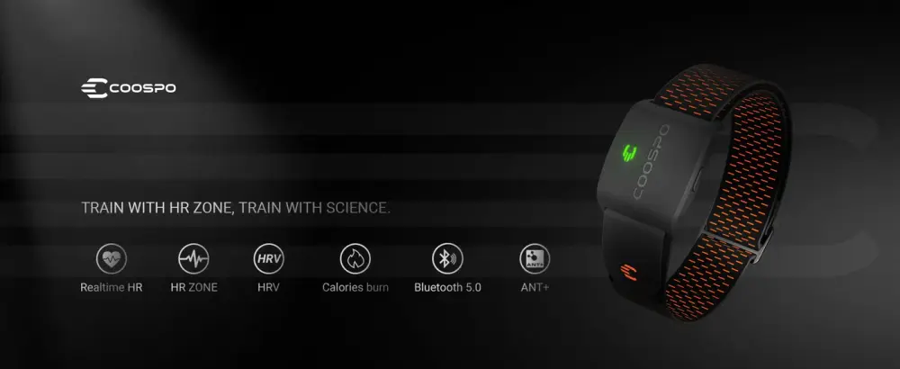 Coospo HW9 Armband Heart Rate Monitor detail
