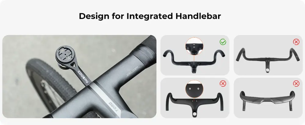 Coospo MT6S Aero Integrated Out-Front Computer Mount detail