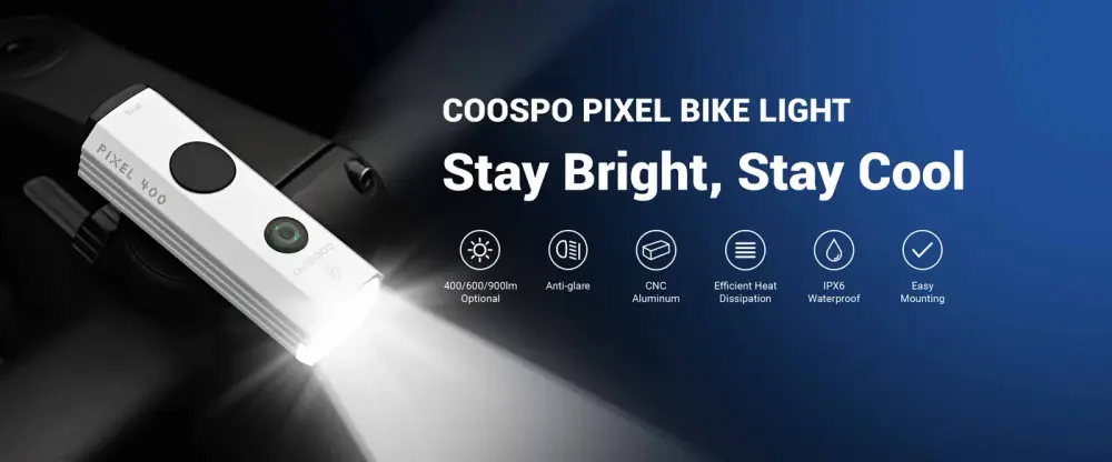 Coospo Pixel 600 Front Light detail