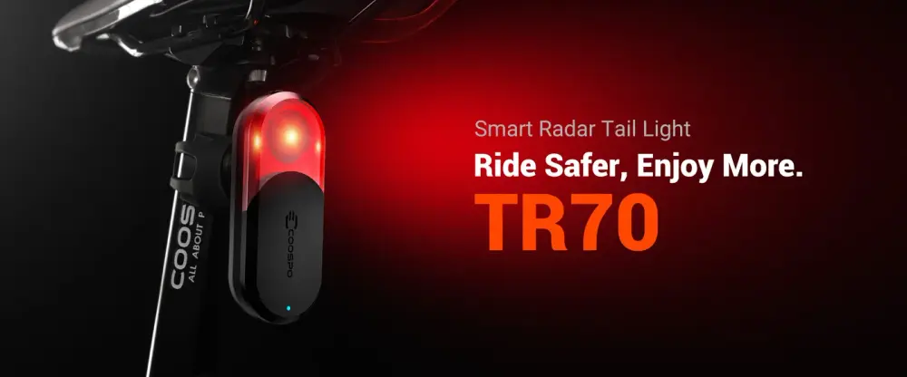 Coospo TR70 Radar Tail Light detail