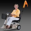 Foldable Safety Flag For Scooter Or Wheelchair detail
