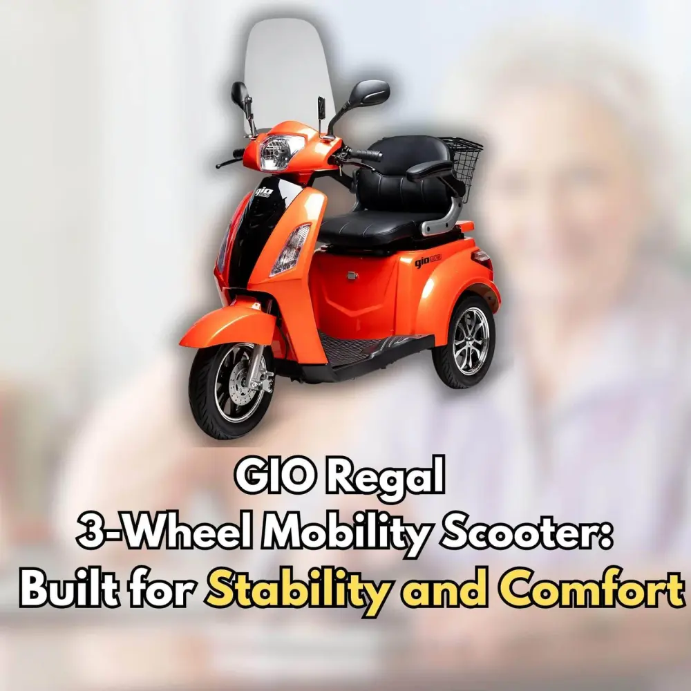 GIO Regal 3-Wheel Mobility Scooter: Built for Stability and Comfort