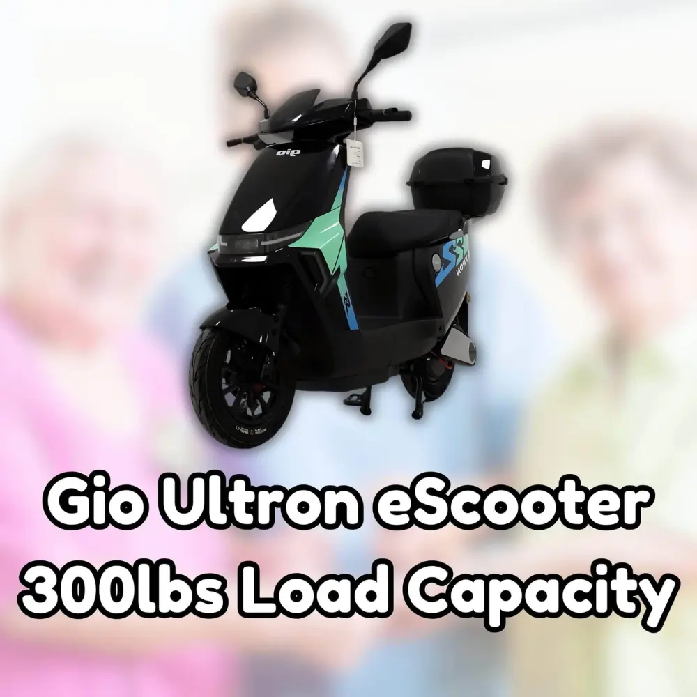 Gio Ultron eScooter: 300lbs Load Capacity