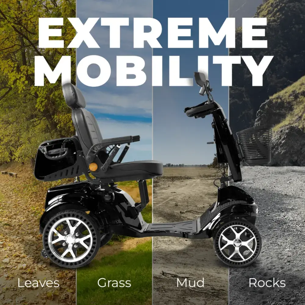 Gladiator 4 Wheel Heavy Duty Portable Mobility Scooter detail