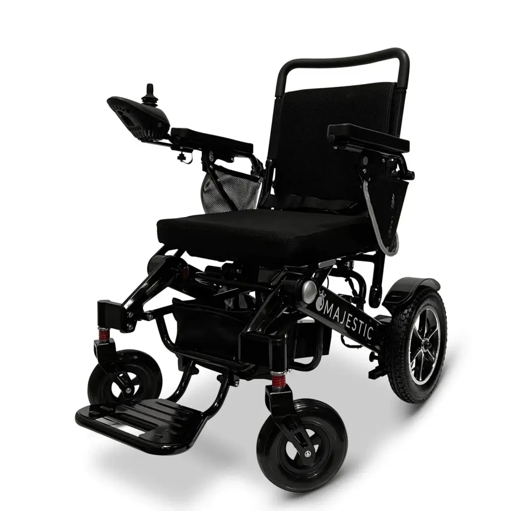 MAJESTIC IQ-7000 Auto Folding Remote Controlled Electric Wheelchair in Black / Standard / 21 km | Dignity Mobility
