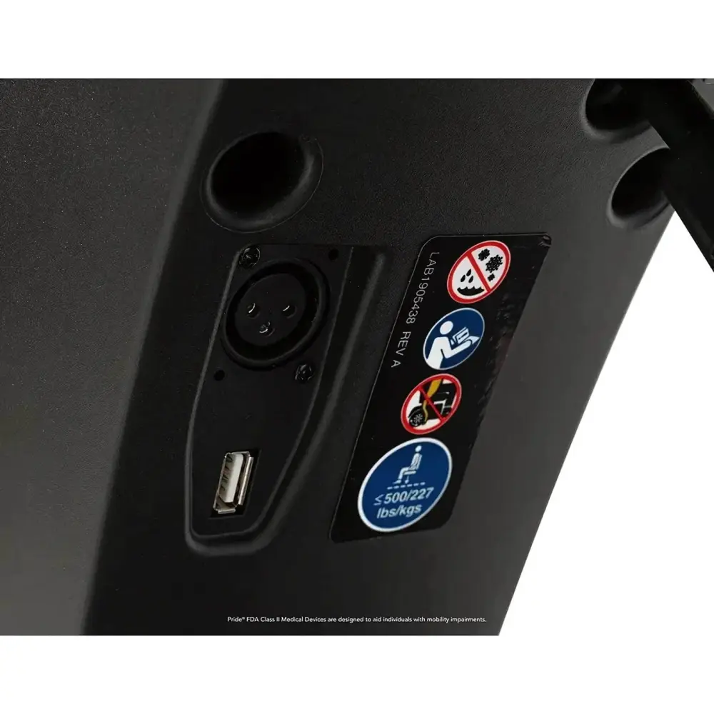 Maxima 4-Wheel Mobility Scooter charging port