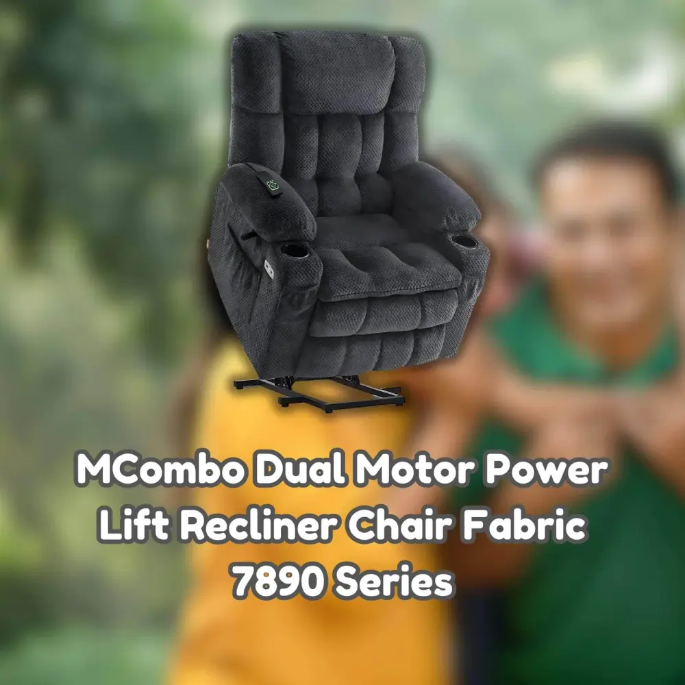 MCombo Dual Motor Power Lift Recliner Chair Fabric 7890 Series