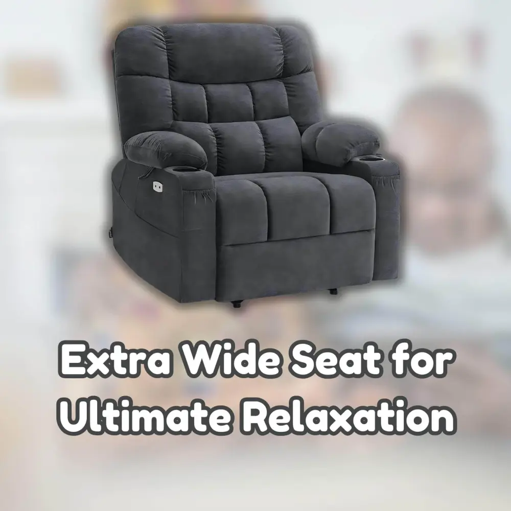 MCombo Dual Motor Power Lift Recliner Chair - Extra Wide Seat for Ultimate Relaxation