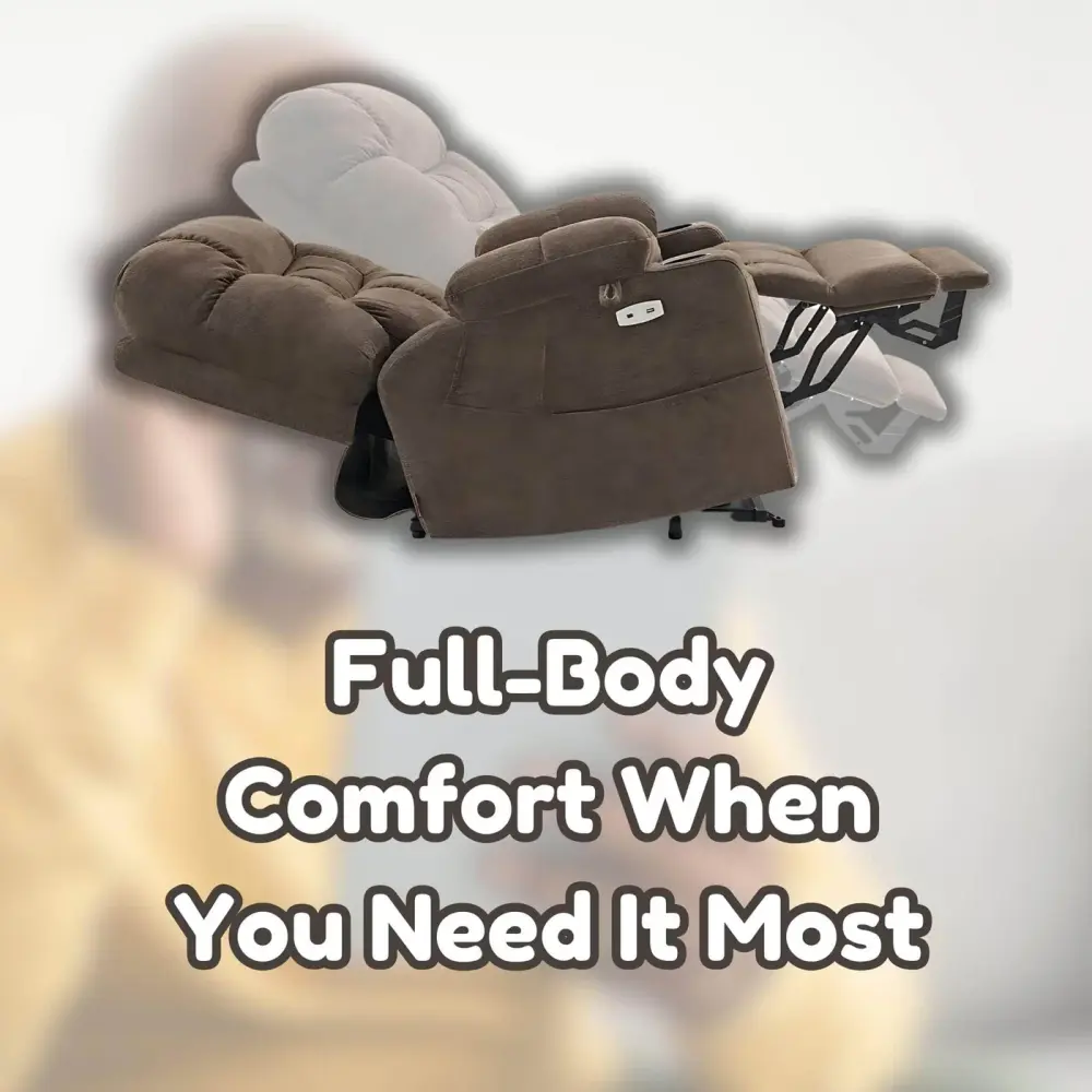 MCombo Power Lift Recliner Chair with Massage and Heat - Full-Body Comfort When You Need It Most