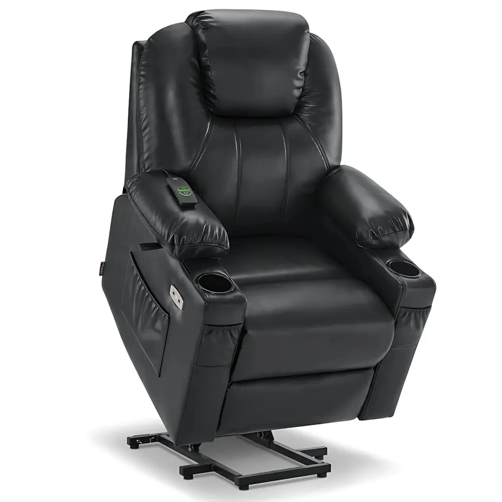 MCombo Power Lift Recliner Chair 7040 Faux Leather Series in Small / Black | Dignity Mobility
