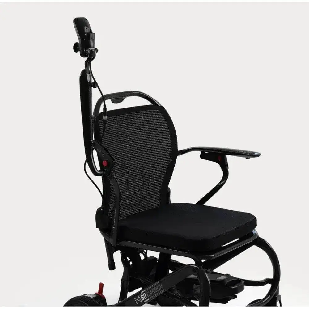 MM60 Carbon Folding Electric Wheelchair - flip-up armrests