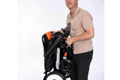 Move Lite Folding Power Wheelchair with lightweight aluminum frame for easy portability and durability.