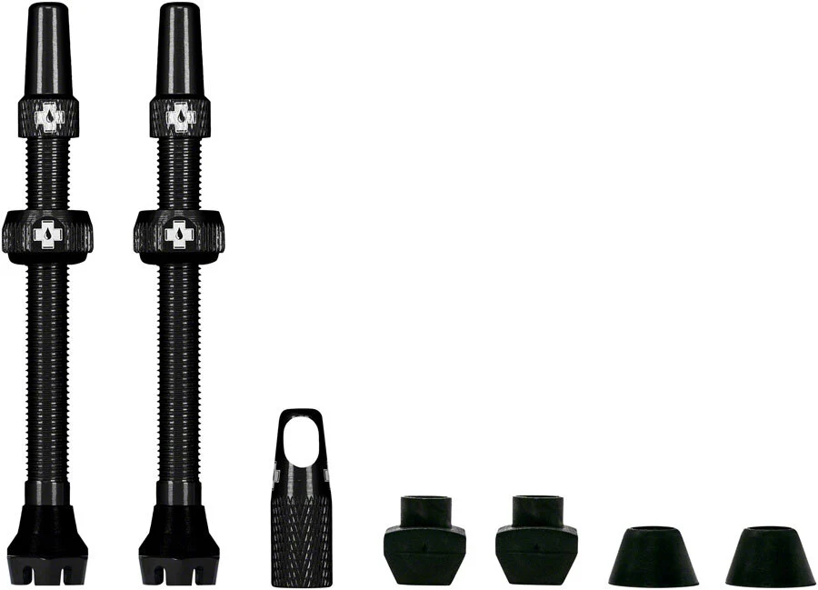 Muc-Off Tubeless Valve Kit - V2 in Black / 44mm | Dignity Mobility