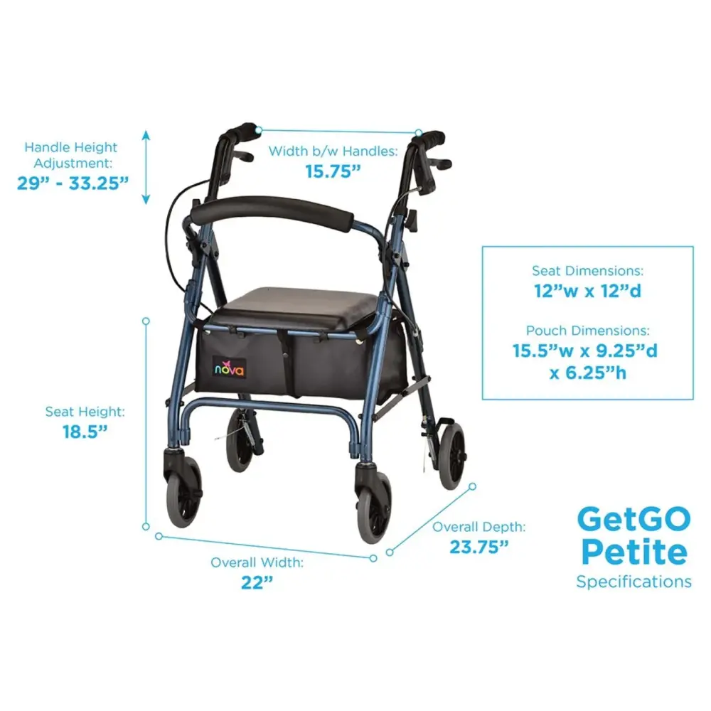 Nova Medical GetGo Petite Narrow Rollator