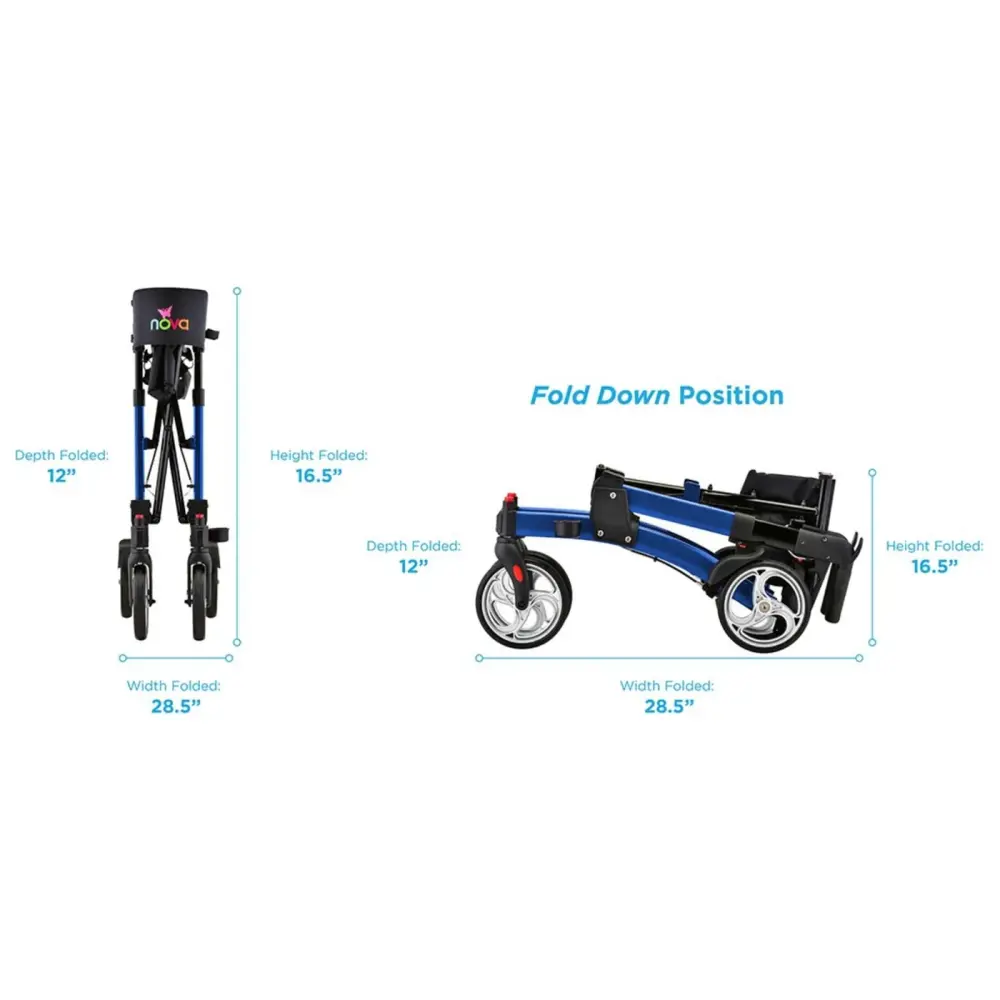 Nova Medical Monarch Adventure Foldable Rollator Walker