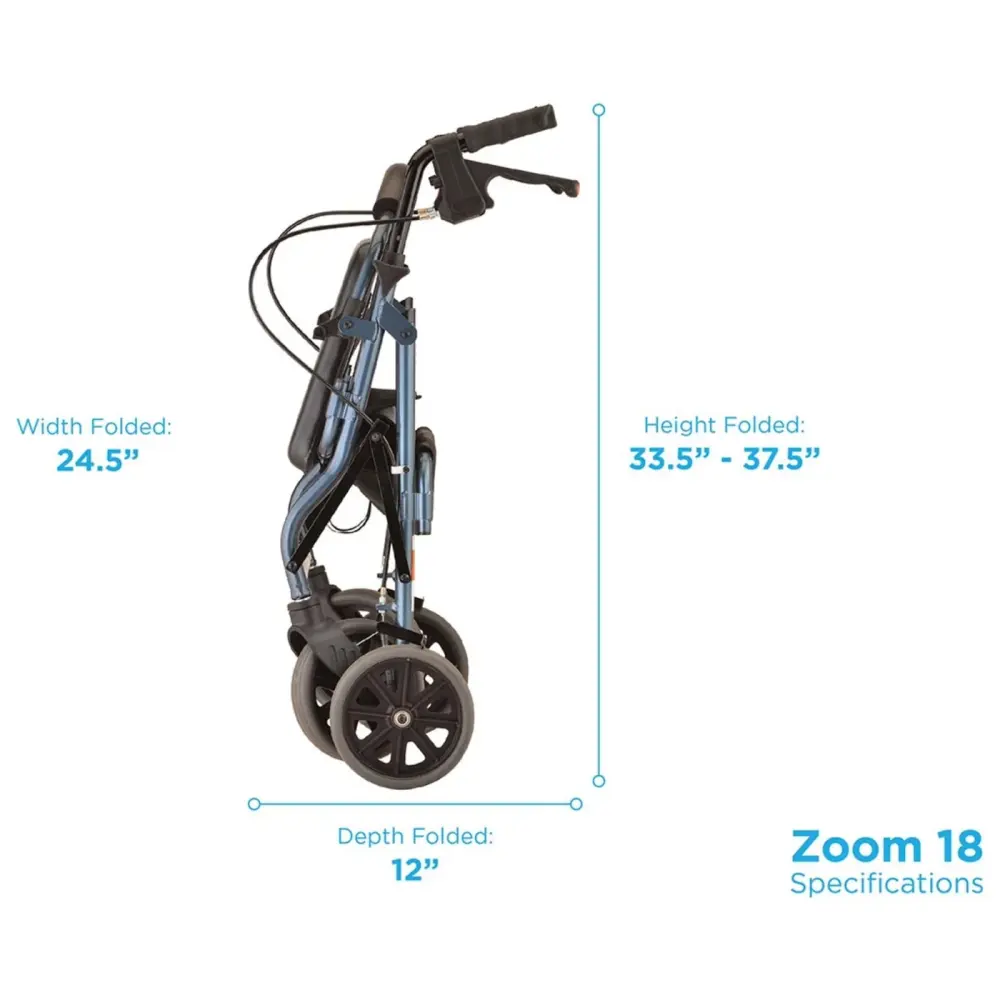 Nova Medical Zoom Series Lightweight Folding Rollator