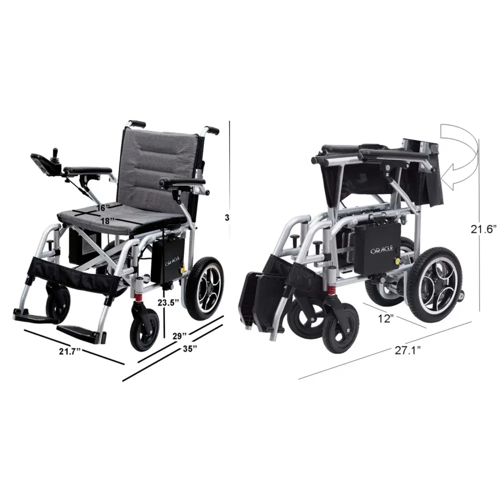 oracle lightweight foldable power wheelchair