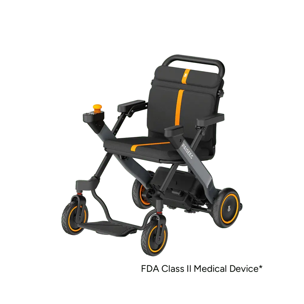 PAISEEC W1 2-in-1 Electric Wheelchair & Rollator - 42 lbs, Folding, Smart Walking Support | Dignity Mobility