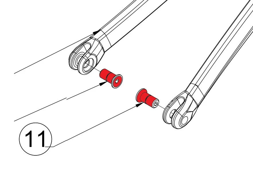 Polygon Rear Pivot Bolt - 26mm | Dignity Mobility
