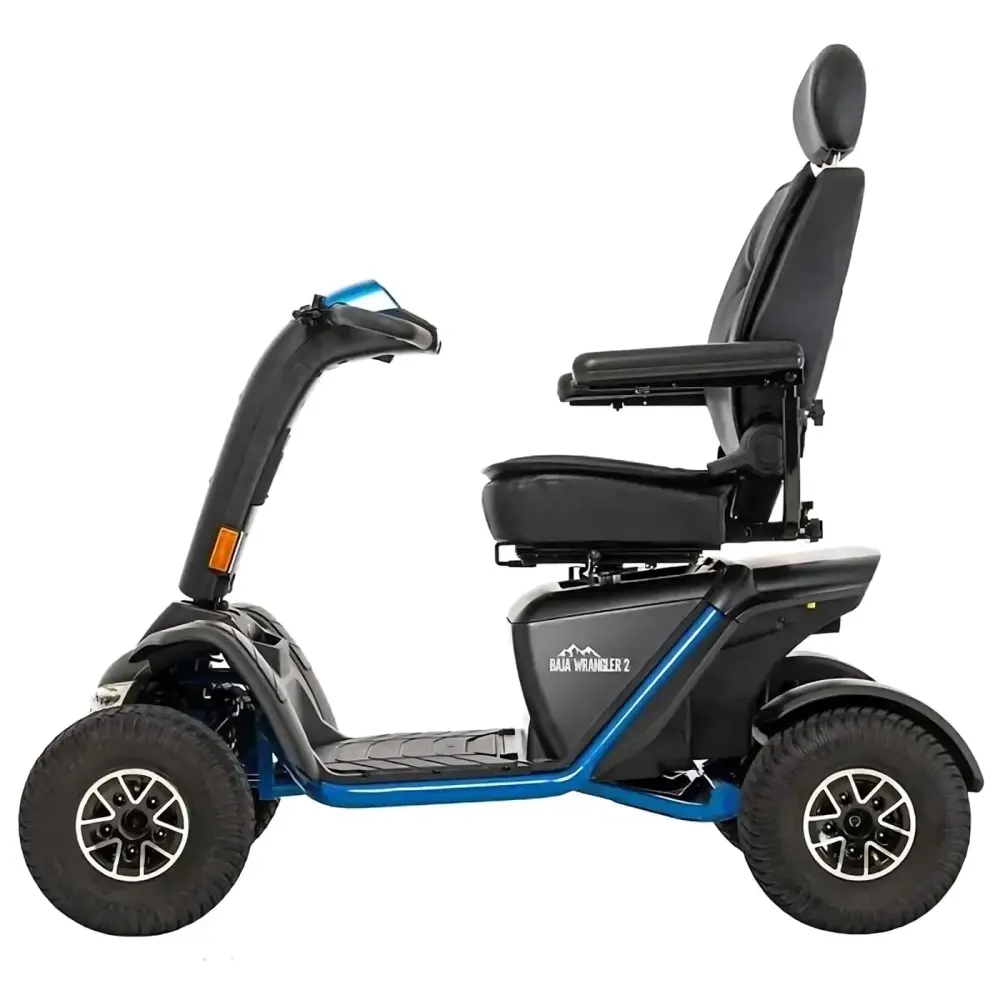 Pride Baja Wrangler 2 Heavy Duty Mobility Scooter in Blue / High Back 16"W X 16" | Dignity Mobility