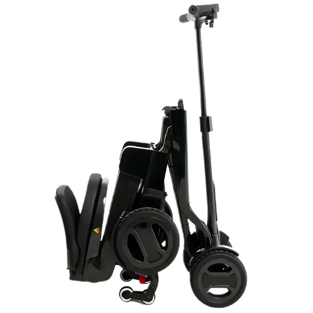Pride Go Go Carbon Travel Mobility Scooter folded sideview