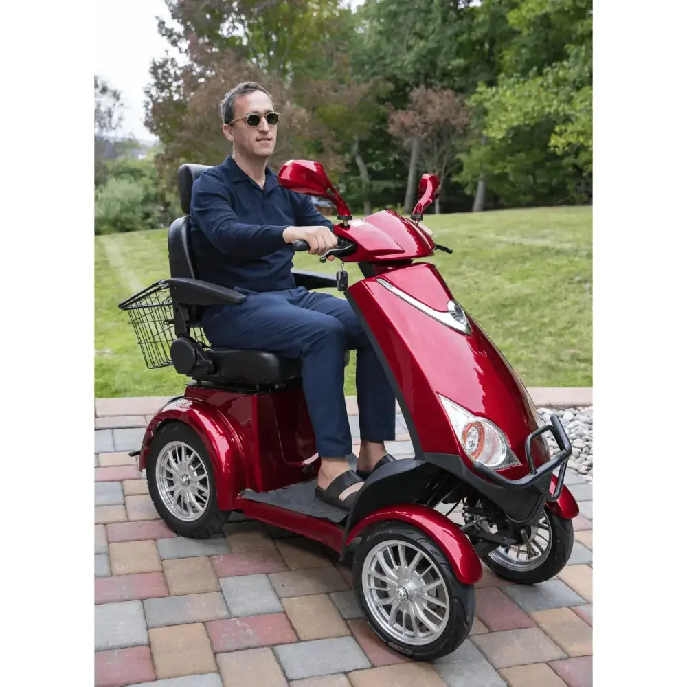 Red Elephant Mobility Scooter profile view