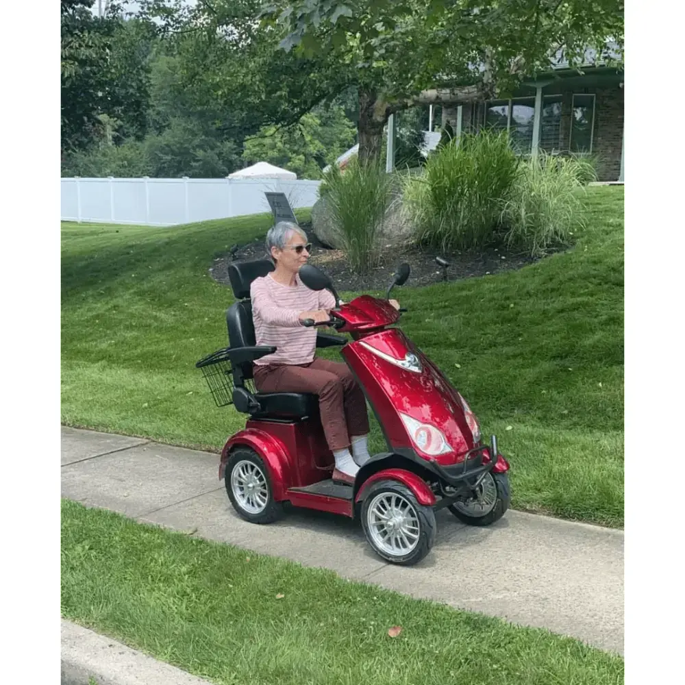 Red Elephant 500 lb weight capacity mobility scooter full view
