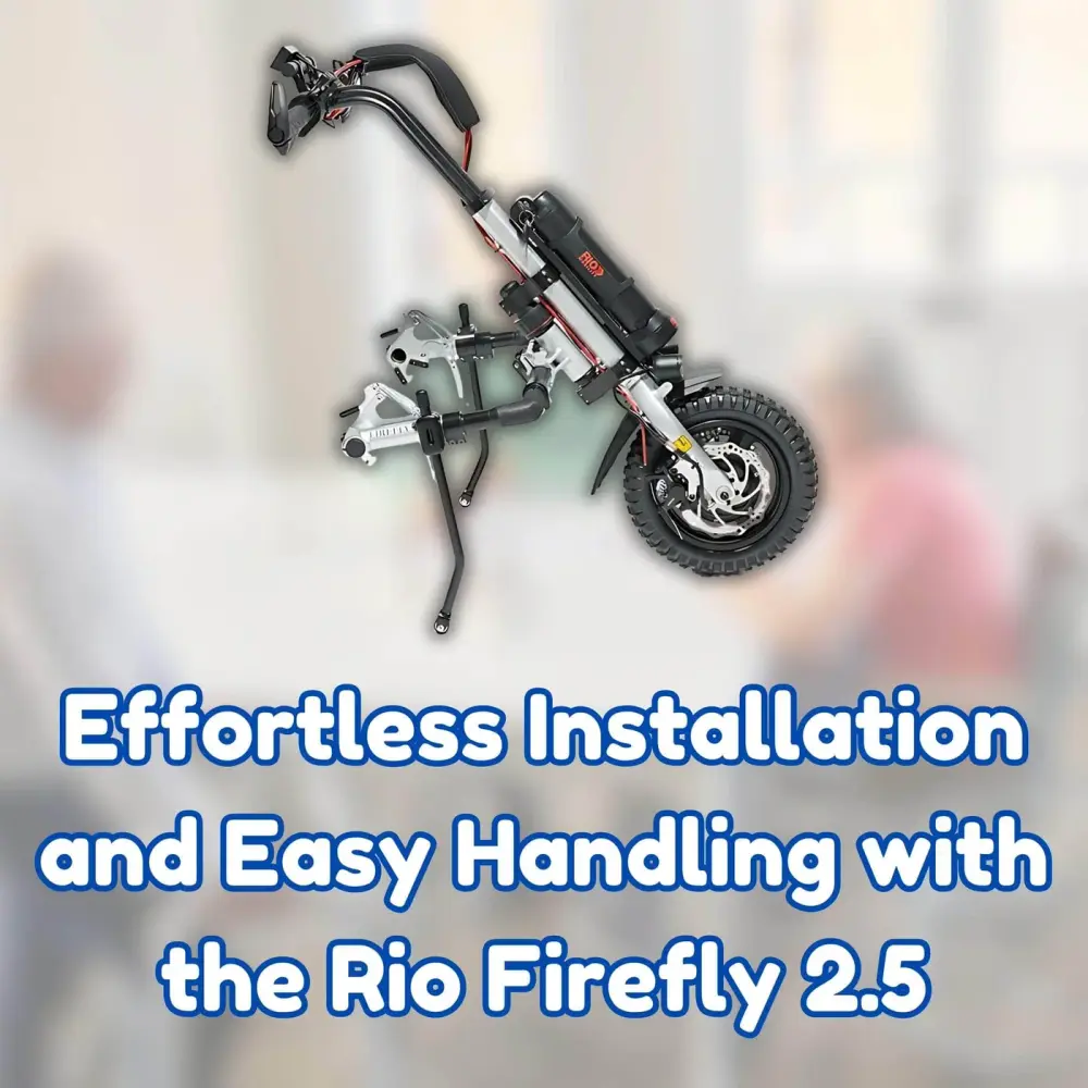 Rio Firefly 2.5 attaching to a manual wheelchair in seconds