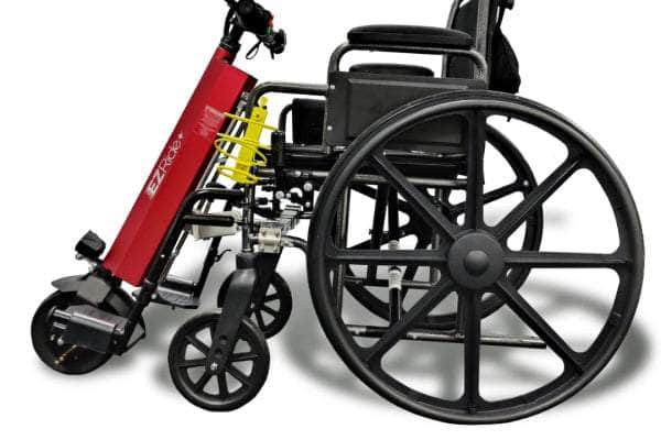 EZ Ride Wheelchair Power Assist Attachment equipped with built-in cruise control for smooth and steady rides.