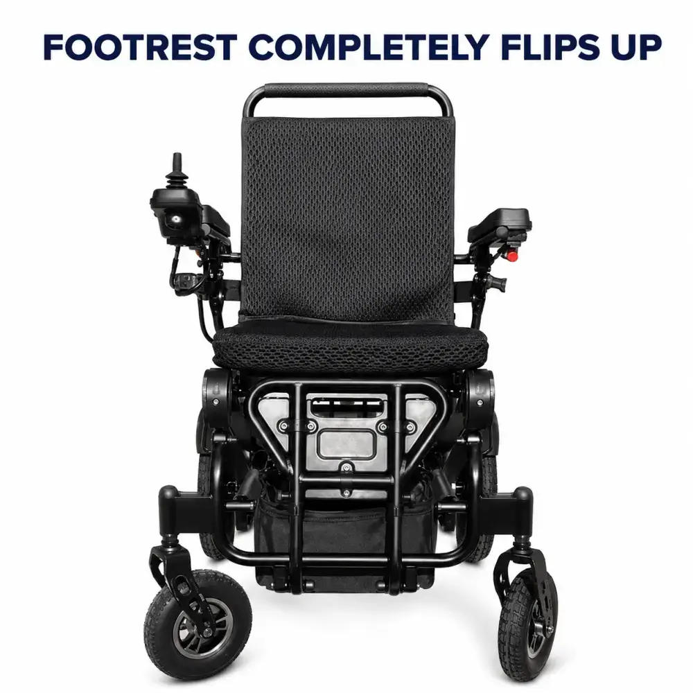 Front view of the SkyHawk with the footrest flipped up
