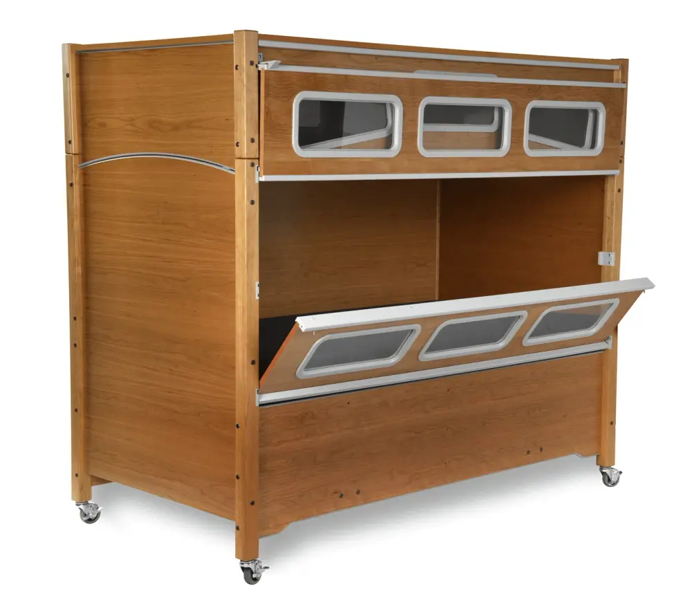Durable wooden storage unit with hinged door and modern design, ideal for organizing personal items.