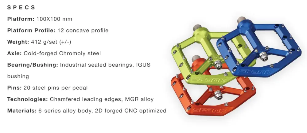 Spank Spike Reboot Pedals detail