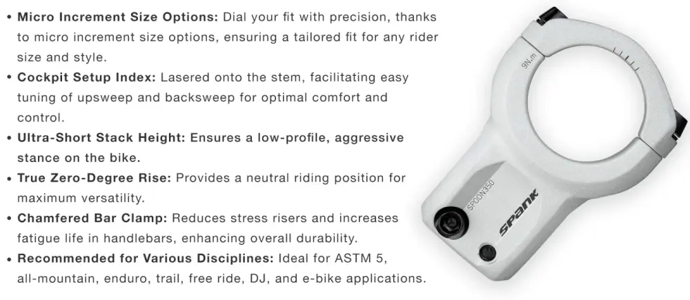 Spank Spoon 350 Stem detail