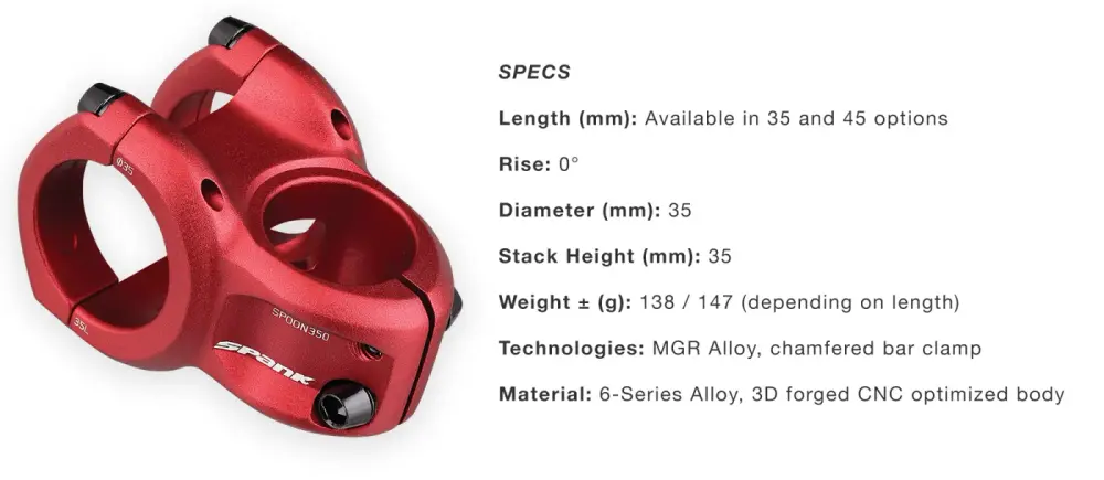 Spank Spoon 350 Stem detail
