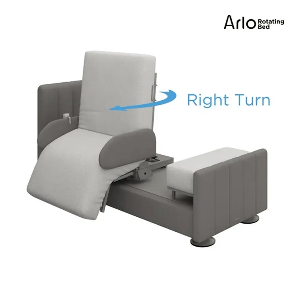 High-density spine-protecting mattress included with the StarSleep Arlo rotating bed