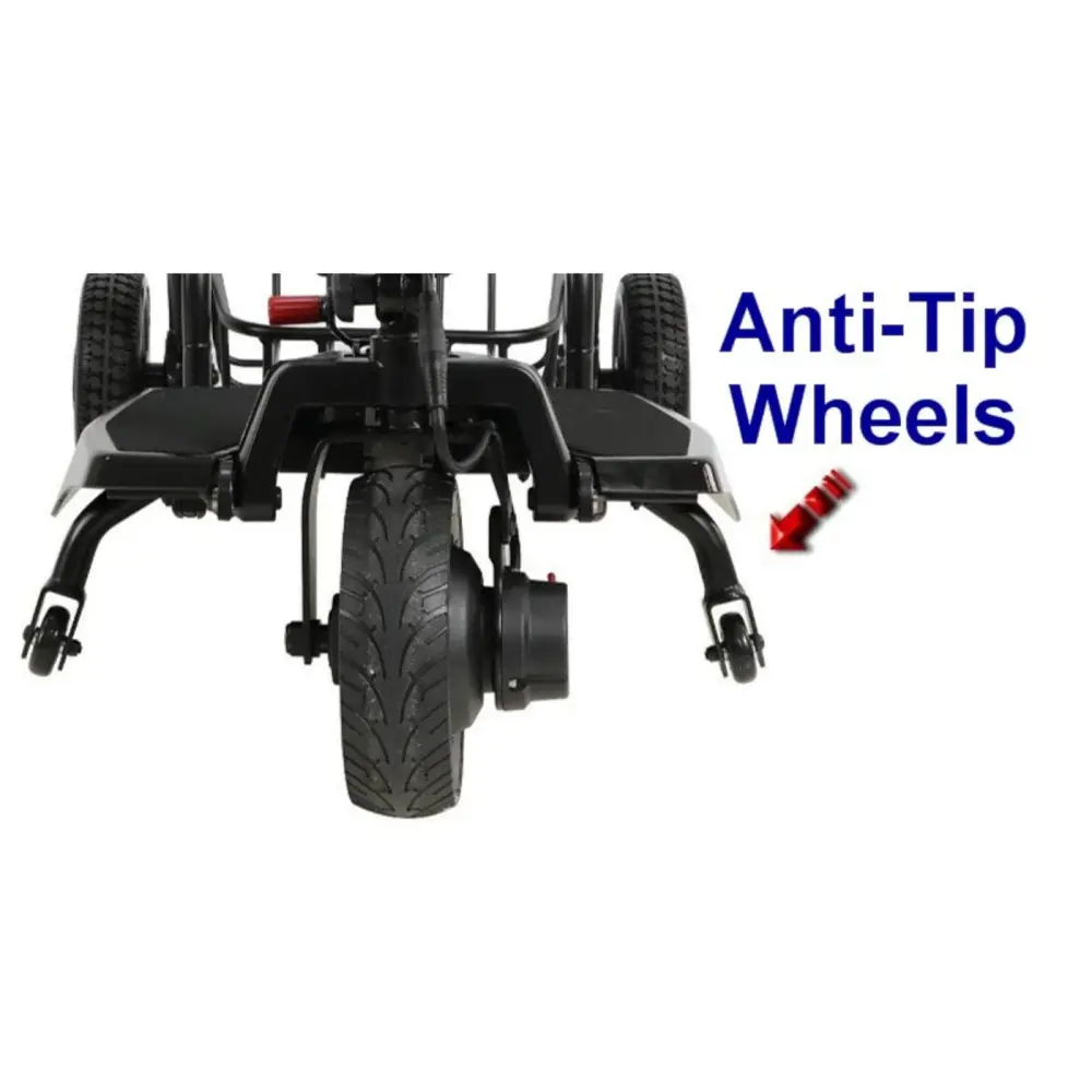Anti-Tip Wheels On Super Light Flight Mobility Scooter
