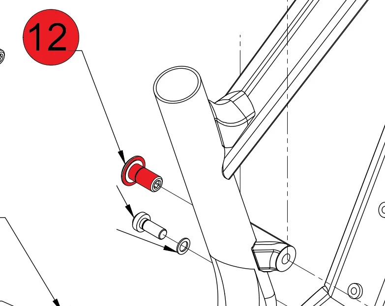 Polygon Pivot Bolt - 26.5mm | Dignity Mobility